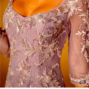 Purple Embellished Off the Shoulder Gown for Wedding Guests